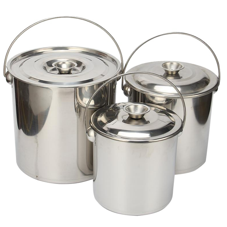 Portable Stainless Steel cow pig goat Milk Can Bucket barrel for poultry farm High-Capacity milking machine