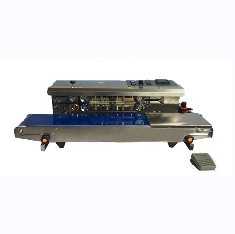 Automatic Continuous Horizontal Embossing Fill Nitrogen Gas Flushing Potato Chips Aluminum Plastic Bag Heat Sealing Machine