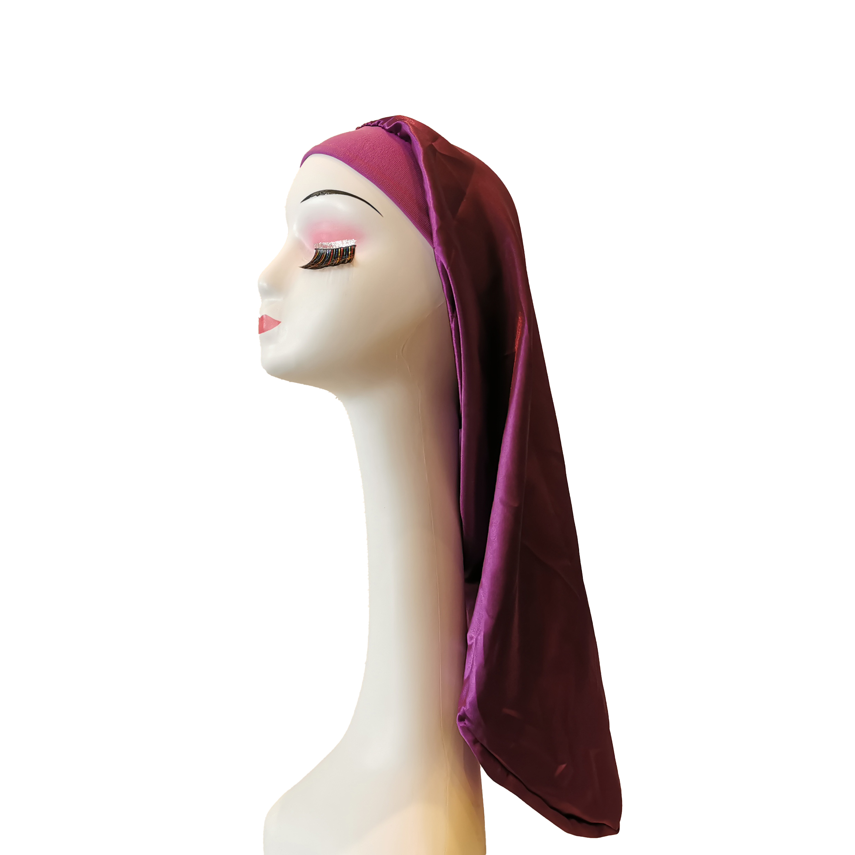 Длинная атласная шляпа с эластичной мягкой лентой Durag, принимаем индивидуальный логотип шляпы для женщин, уход за волосами