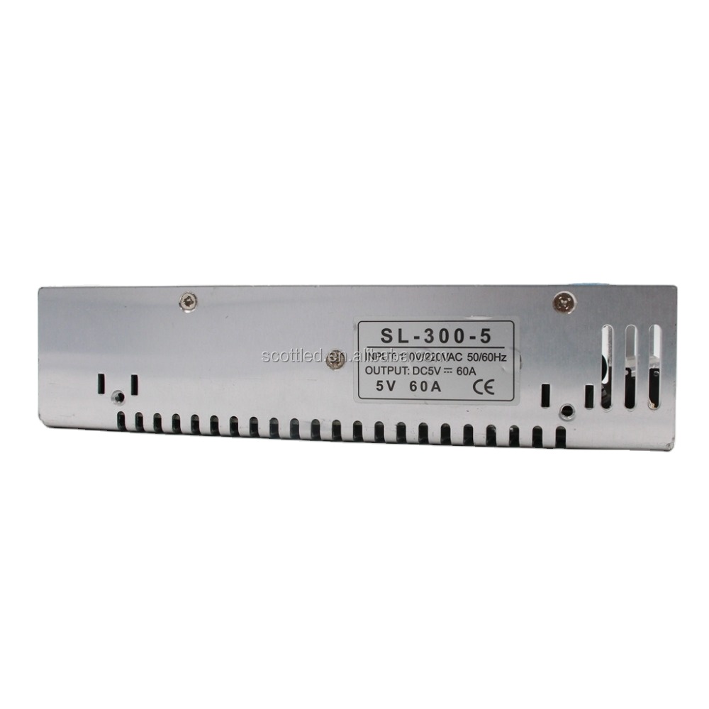 300W 60A AC 110V-240V to DC5V power supply adapter for LED pixel Light