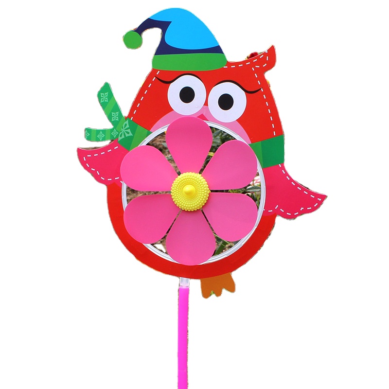 Factory direct luminous cartoon children party toys gift colorful windmill flash animal windmill