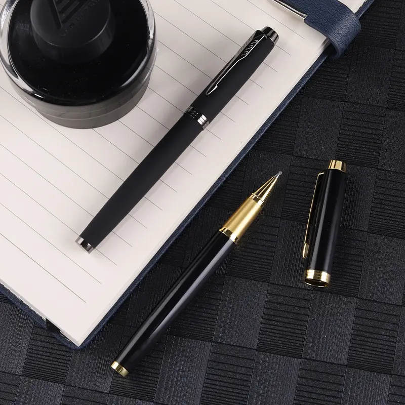 Office Supplies New Model Business Writing Metal Roller Ballpoint Pen Signature Black Pen Premium