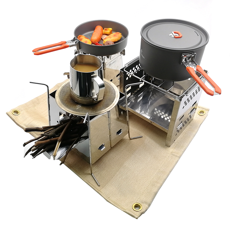 OEM Camping Portable Foldable Set Stainless Steel Charcoal BBQ Grill for Indoor and Outdoor Cook