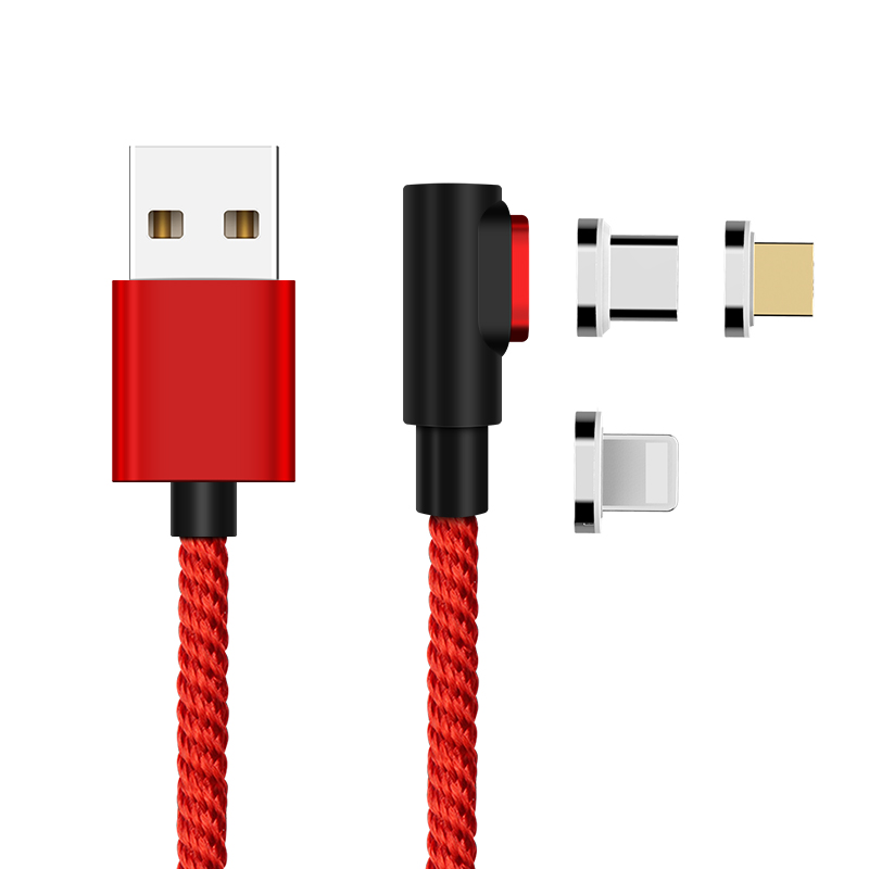E04 Магнитный кабель для iPhone Samsung Xiaomi Micro USB Type C кабель для быстрой зарядки мобильного телефона Магнитный зарядный USB кабель