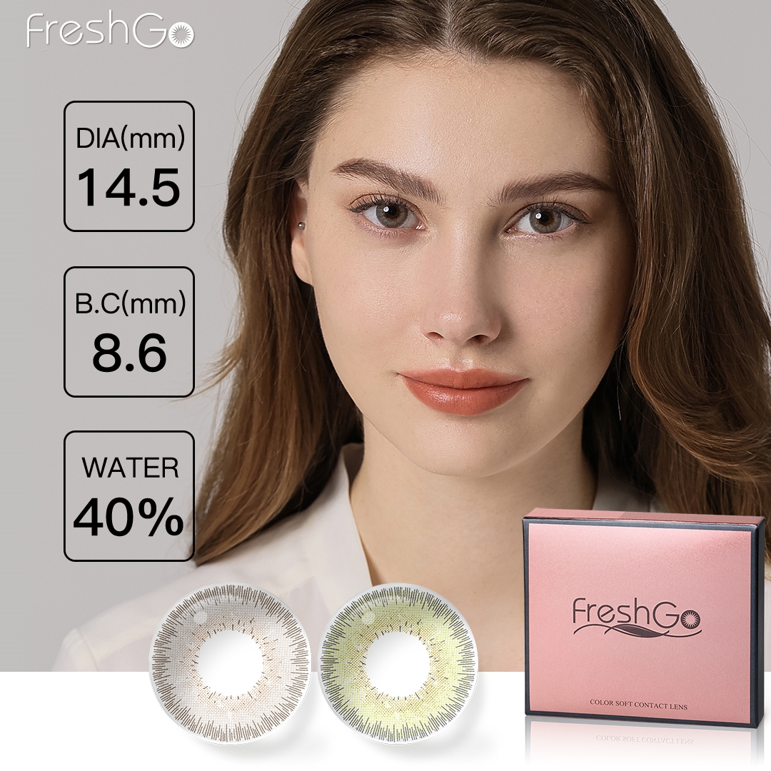 Цветные контактные линзы Freshgo Bella, 1 год мягких контактов для контактных линз большого размера глаз
