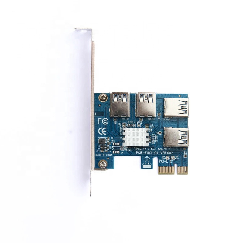 Высокоскоростная Плата расширения PCI-E 1x, переходник с 1 на 4 порта USB 3,0, преобразователь, карта расширения PCIe X1