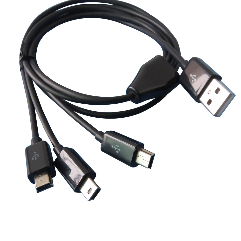 3 в 1 Мини usb Кабель зарядного устройства для синхронизации данных хорошего качества 1 м 3ft usb C до 3 Мини 5pin зарядный кабель с разъемом