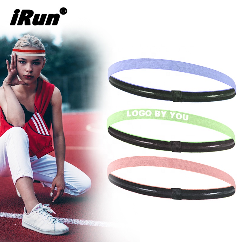 Slim Elasticated Headband No Slip Hairband Holds Your Hair Out of Your Face - Great For Jogging Running Volleyball Workout Yoga