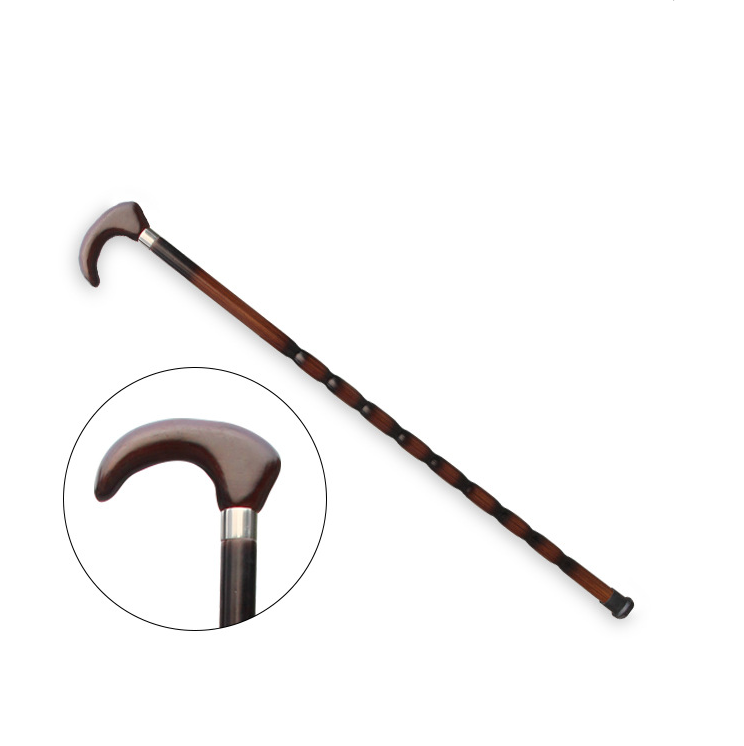 New Arrival 93cm light wooden handle shockproof hiking stick hiking stick