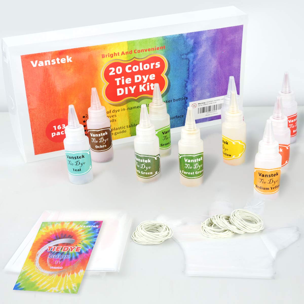 Горячая продажа 15/26 яркие цвета партии DIY рубашка ткань один шаг для детей галстук краситель комплект