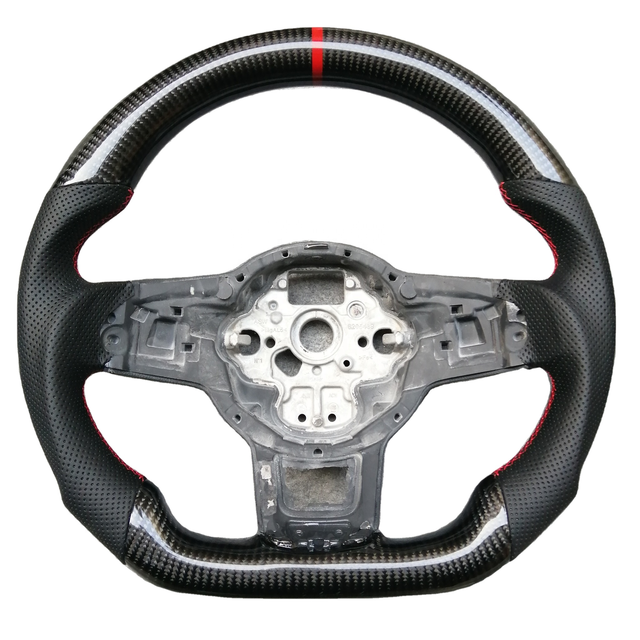 Hot Sale custom carbon fiber steering wheel for golf mk7 GTI/R with carbon trim