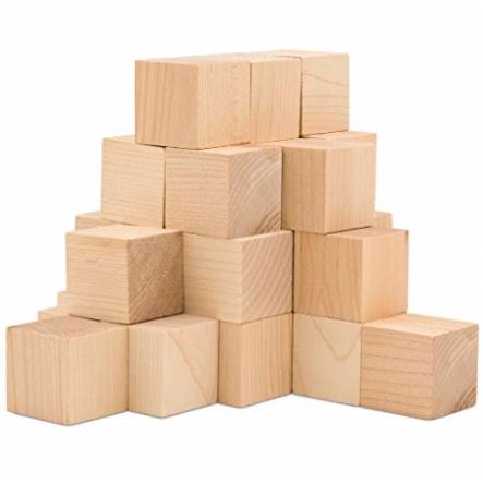 Hot Sale Unfinished Wooden Cubes Wooden Square Blocks for Crafts and DIY projects