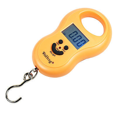 WeiHeng горячая OEM/ODM WH-A03 черный оранжевый Цифровой Висячие весы 50 кг крюк