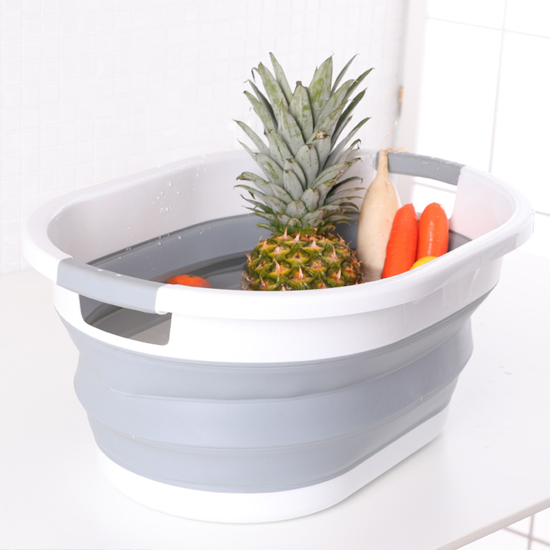 Amazon Hot Selling Silicone Kids Portable Collapsible Bathing Tub Foldable Baby Bath Tub Bathtub