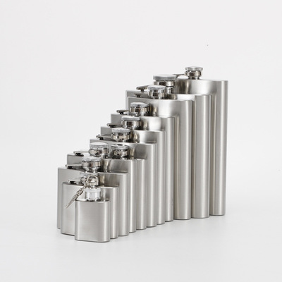 1-12oz Stainless Steel Flagon Portable Pocket Hip Flask Rounded Liquor Whisky Container