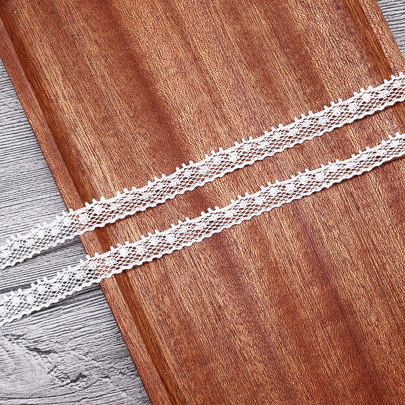 100% Cotton Machine Woven Lace Elegant Single-Sided Lace Accessories for DIY Clothing & Home Textile Decoration for Shoes & Bags