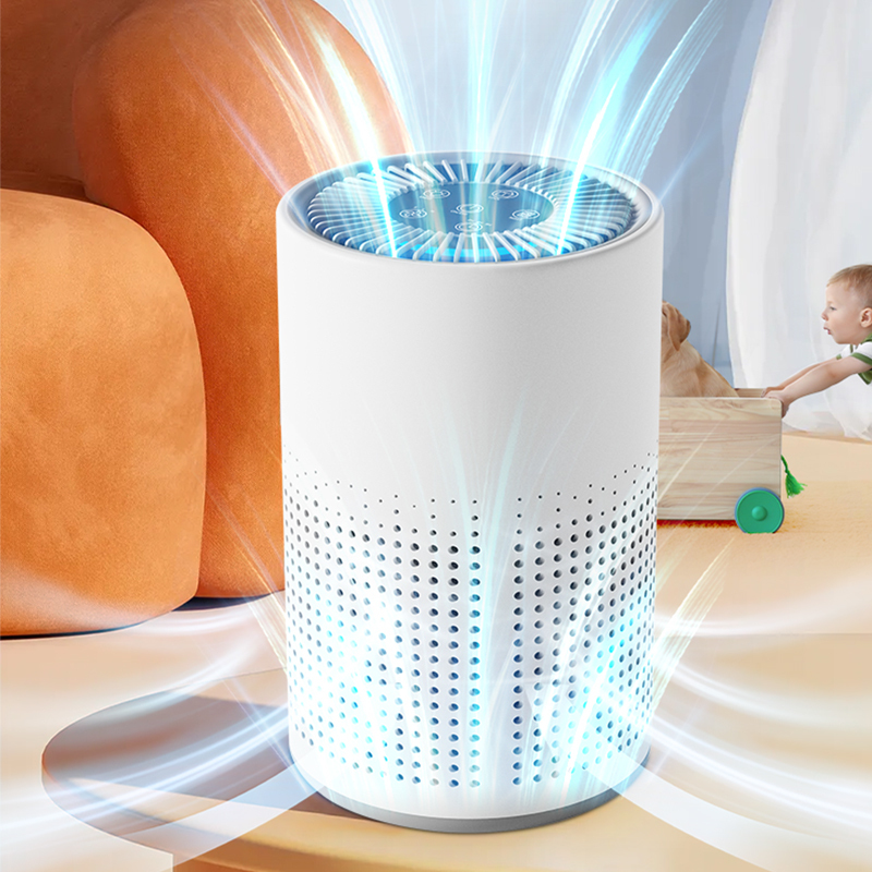 Air purifier for home allergic pet bedroom hair, covers up to 1095 square feet,7 watts with HEPA sleeping mode, removes dust