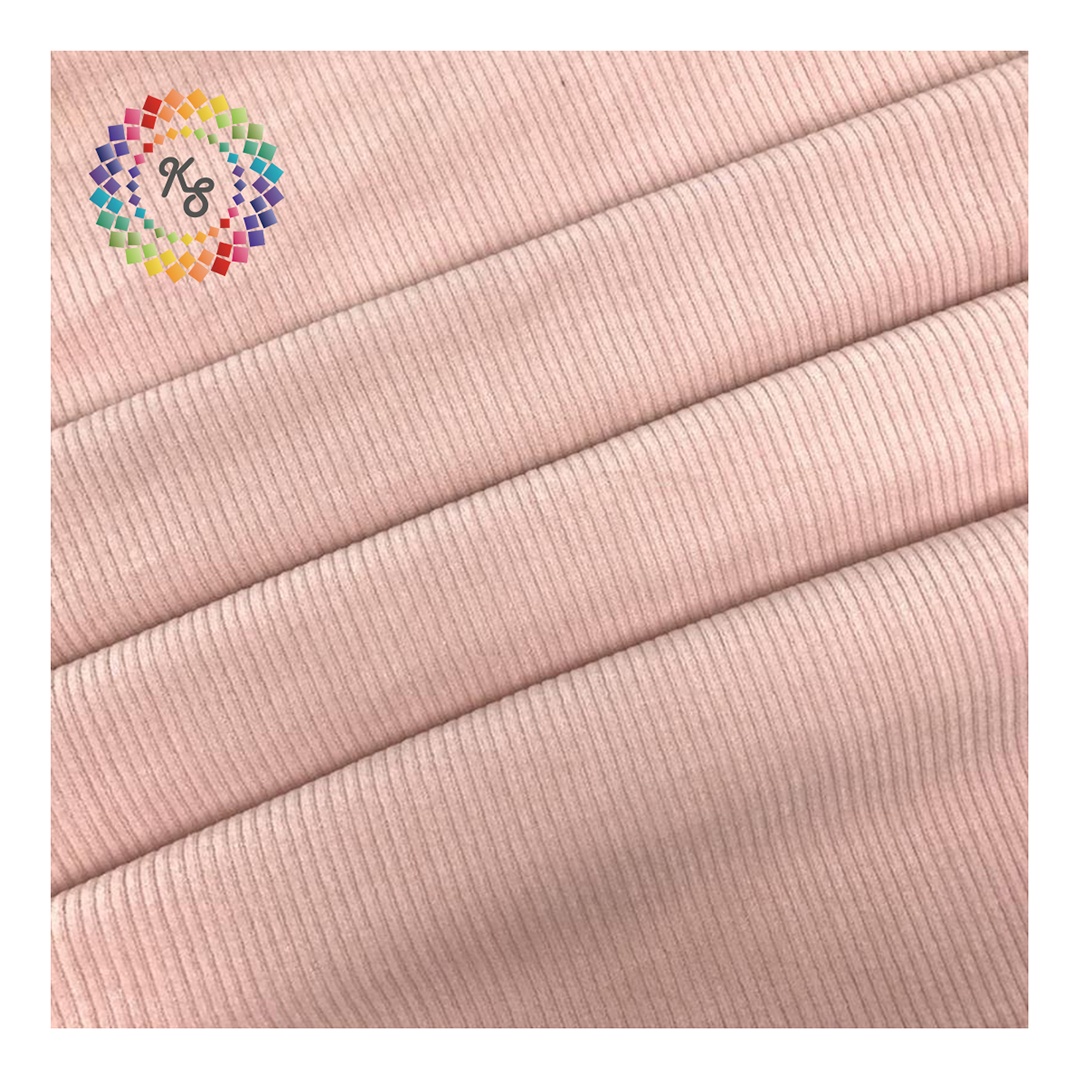 11 Wale Knitted 320gsm Polyester Stretch Corduroy Fabric