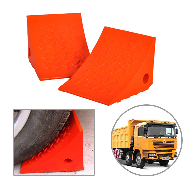 Factory Directly Polyurethane Truck Wheel Chock Parking Wheel Stopper Motorcycle PU Wheel Chock