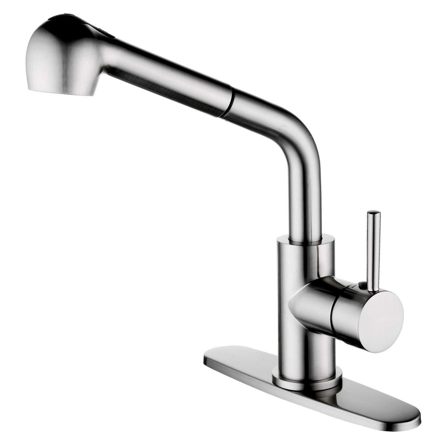 heat and cold water supply kitchen pull out faucet brass body all copper faucet single hole single handle faucet