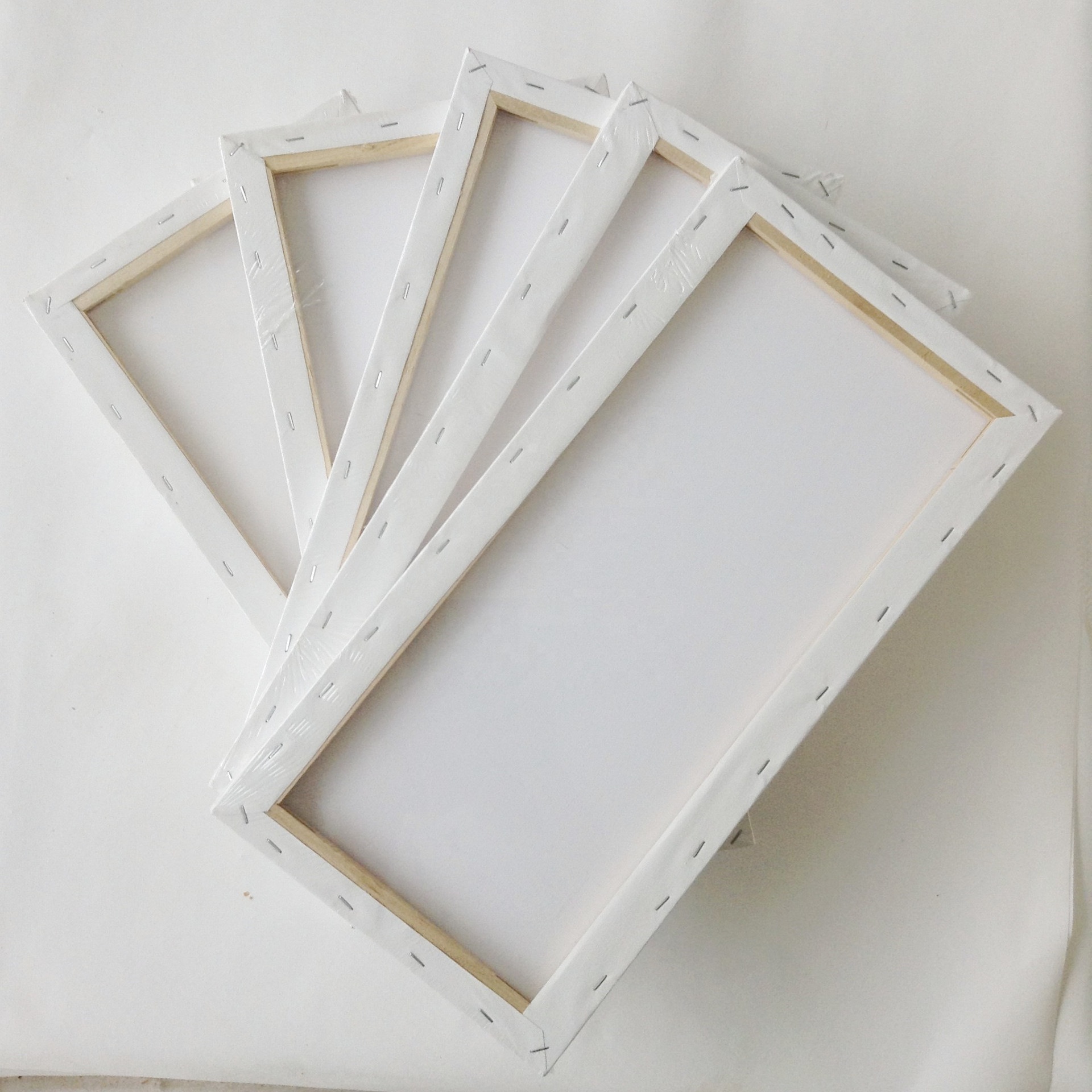 Professional Art supplies Stretched Cotton Linen Blank White Art Canvas with wood frame 12"X16"