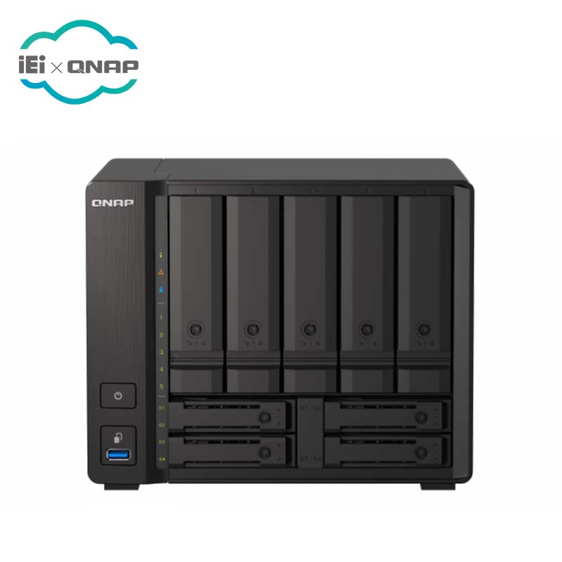 Сетевое хранилище 9-bay TS-h973AX quts hero хранилище NAS, поддерживающее U.2 NVMe SSD и 10GbE оборудование/2.5GbE подключения