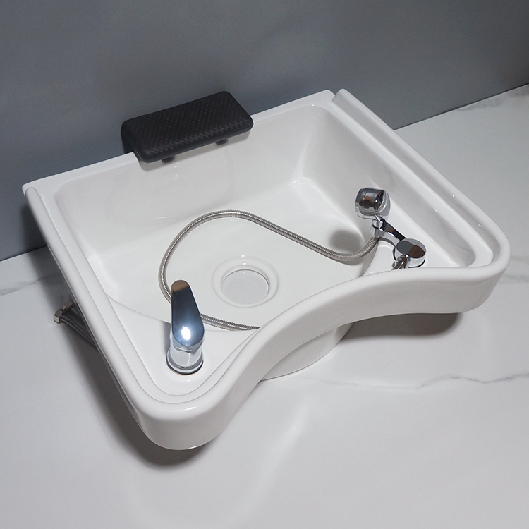 New Design Ceramic Hair Salon Furniture Hair Washing Equipment Salon Shampoo Bowl Sink