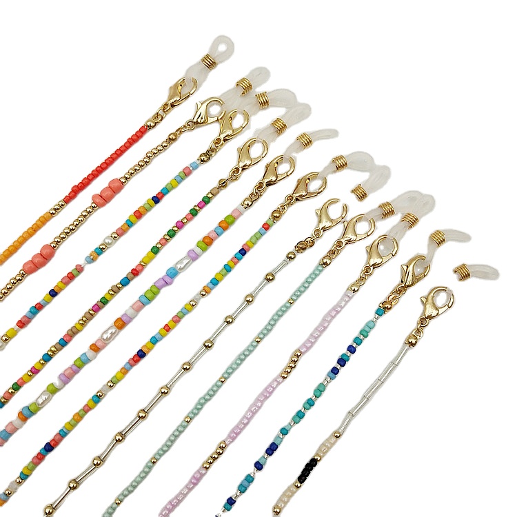 Glass rice bead series fashion multi-purpose maskchain Sunglasses chain anti falling off anti losing rope