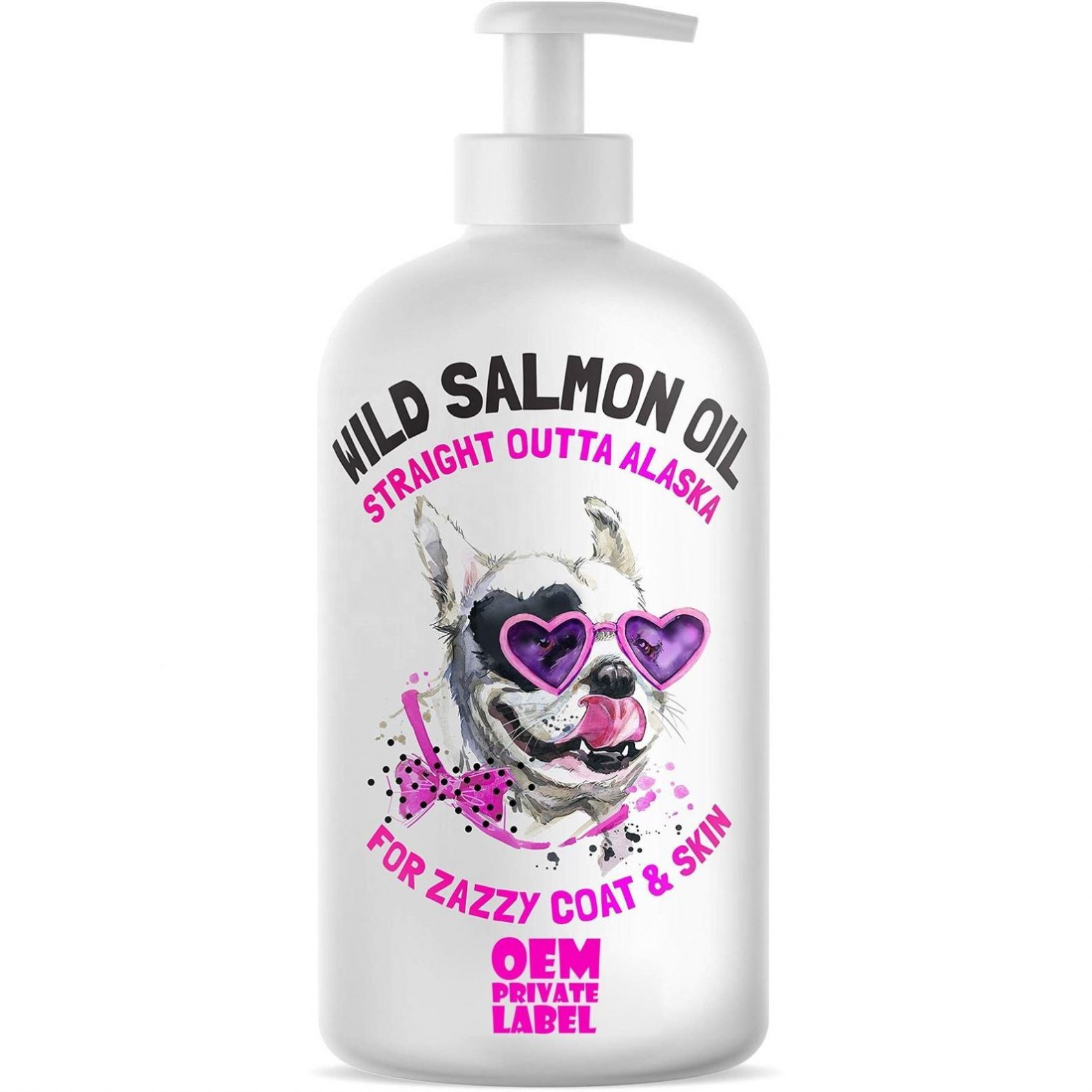 OEM 250ml Natural 3 Pet Salmon Fish Oil Bulk Human Grade Pure Wild Alaskan for Dogs and Cats