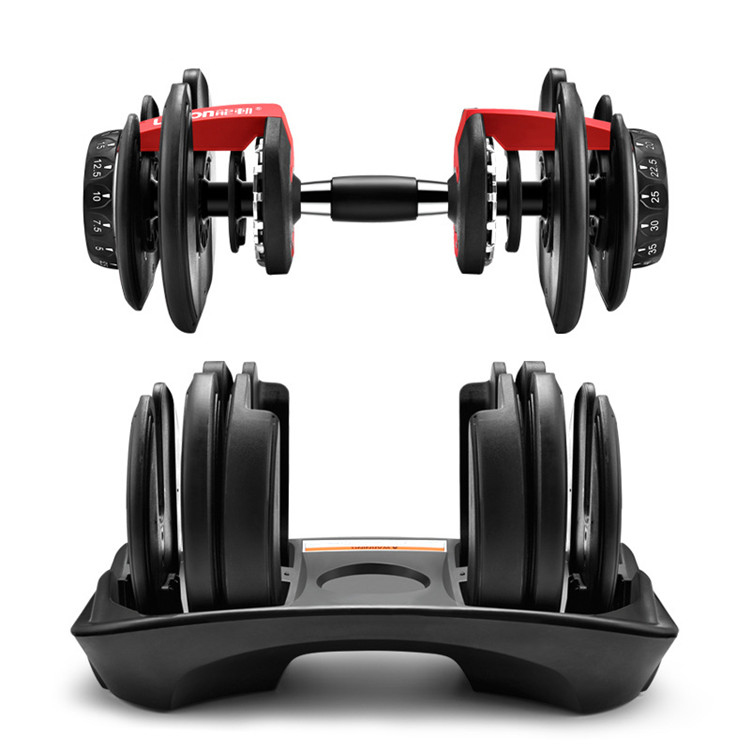 In Stock Dropshipping 52.5lb 24kg Dumbells Fitness Equipment Adjustable Dumbbell Set For Body Building