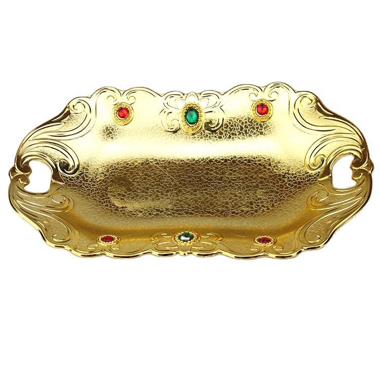 Factory wholesale durable gold or silver plated fruit plate