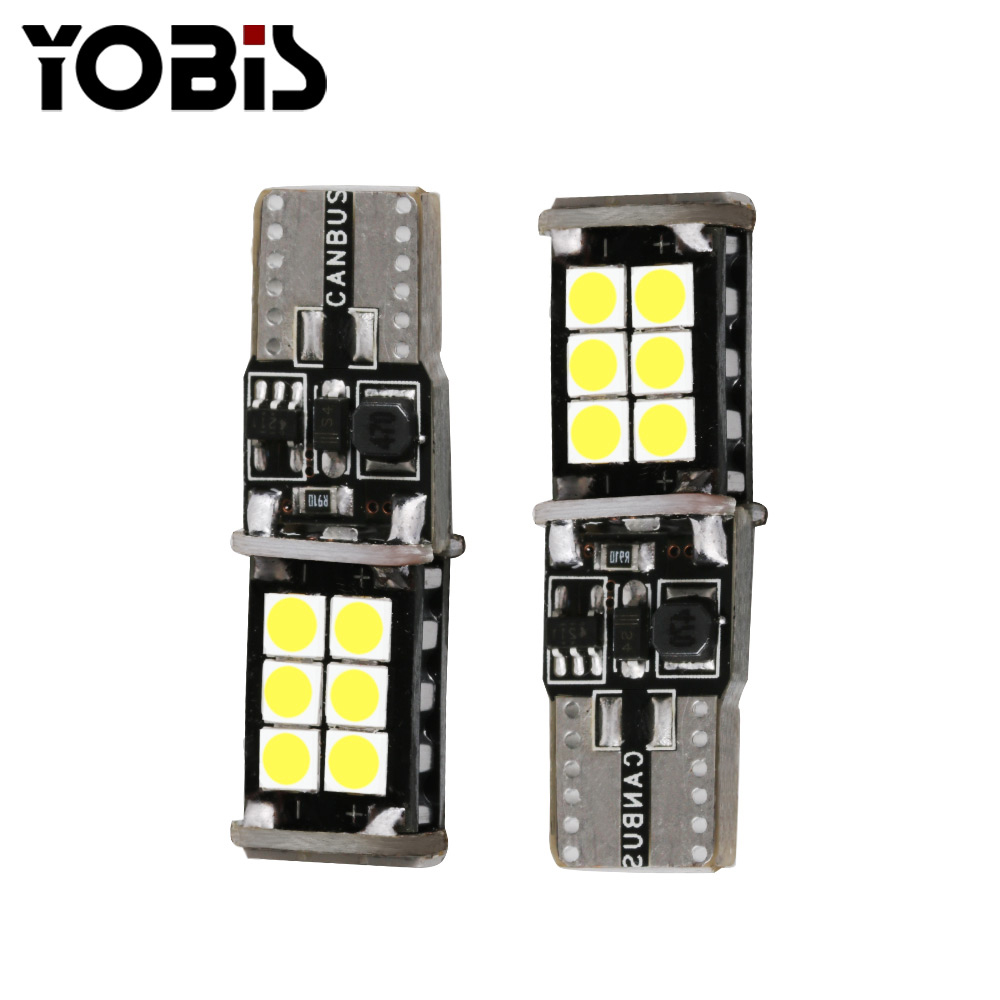 Лампа YOBIS T10 3030-15smd CANBUS для автомобильного прибора, Освещение номерного знака