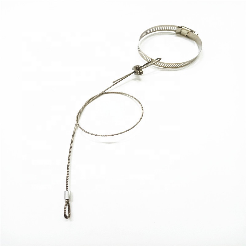 Adjustable wire rope hoisting ring safety rope with clamp Wire Rope Cable Wire Electrical Stainless Steel 7x7