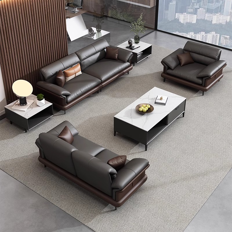 1+1+3 Sectional High End Boss Sofa library Office Couches waiting Area Sofa