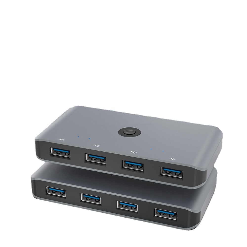 Новый продукт USB KVM переключатель 4 в 4 Out KVM удлинитель 4 шт. обмен 4 usb-устройства KVM консоли коробка для клавиатуры и мыши принтер Поддержка карт флеш-накопителей
