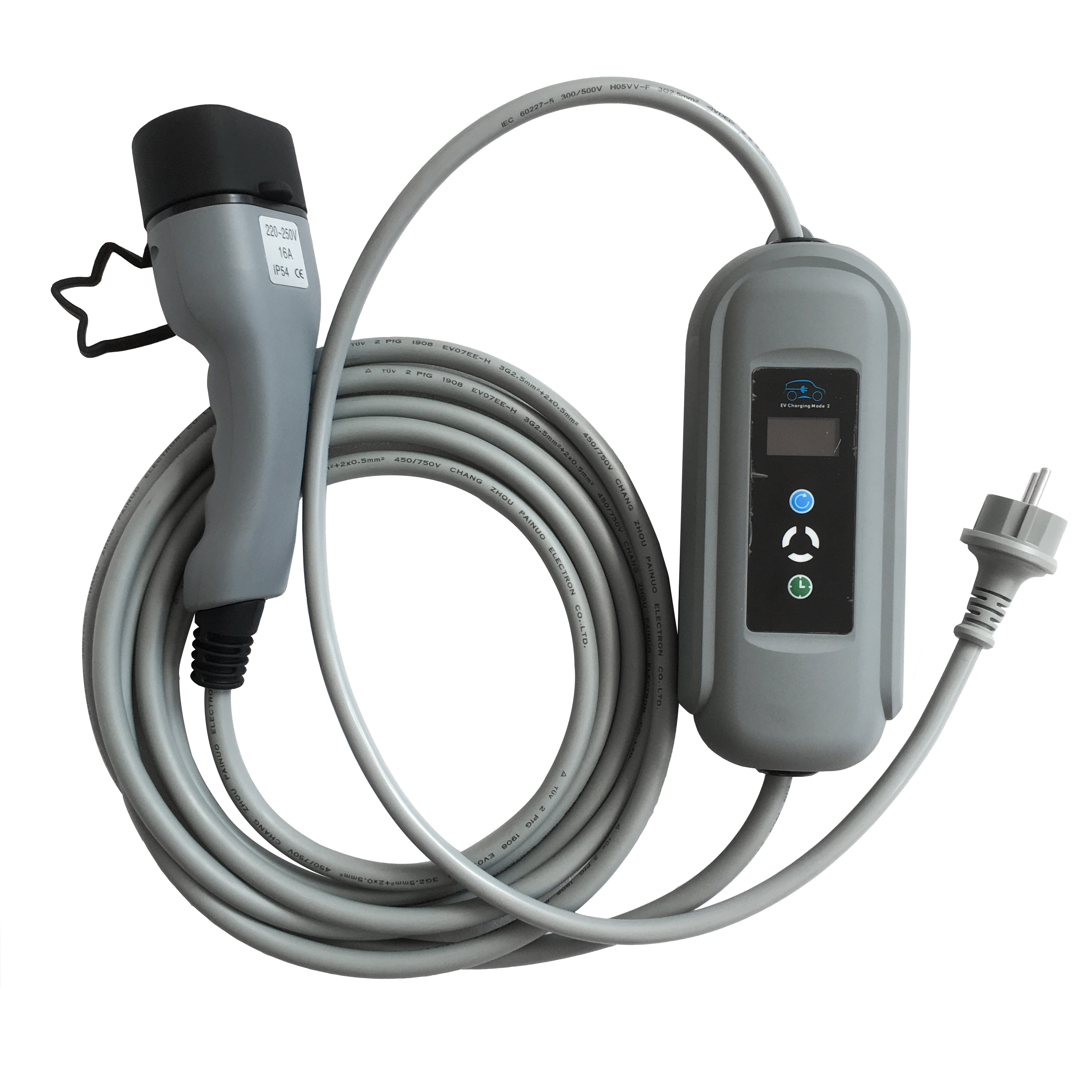 Portable Home Use EV Charger Type 2 Model 2 16A 13A 10A 8A Adjustable IEC 62196-2 Electrica Car Use Charging