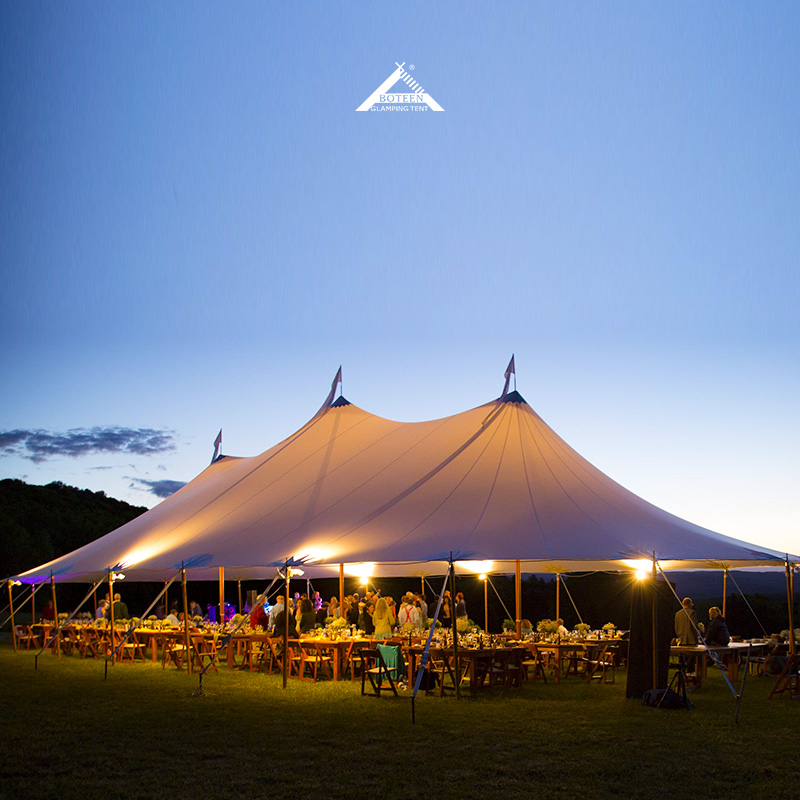 Wholesale Outdoor Canopy Tent 100-400 People Large Glamping Peaked Marquee Tent Waterproof Stretch Party Wedding Tent for Event