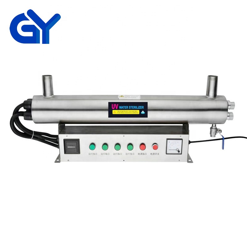 24GPM Stainless steel UV water sterilizer 254nm UVC lamp sterilizer for Water and beverages disinfection
