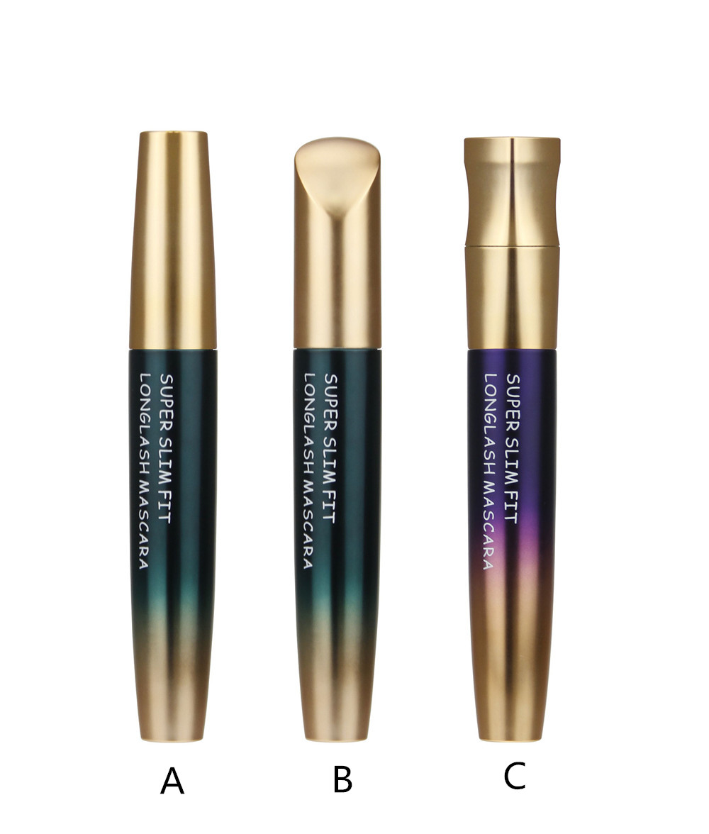 High quality airtight glossy sliver color custom empty mascara bottle