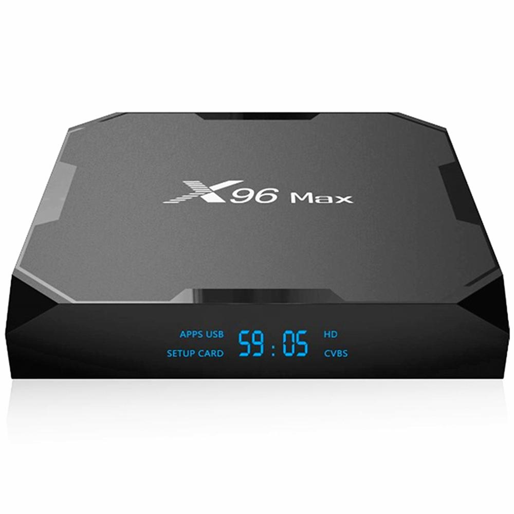 ТВ-приставка Amlogic S905X3 X96 Max 4k x 2K @ 75 с максимальным разрешением Поддержка голосового пульта 4 Гб ddr4