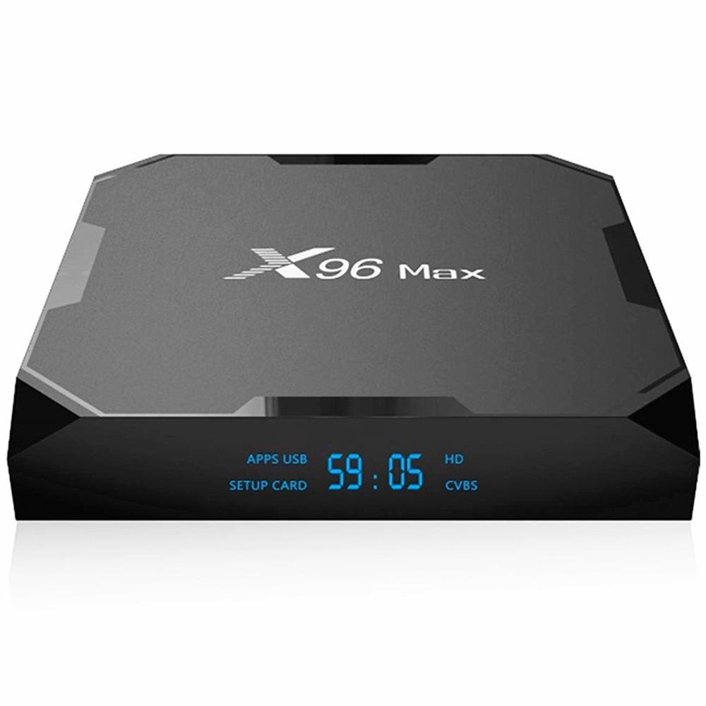 Amlogic S905X3 X96 Max 4kx2K@75 max resolution android tv box Support Voice remote 4gb ddr4 tv box