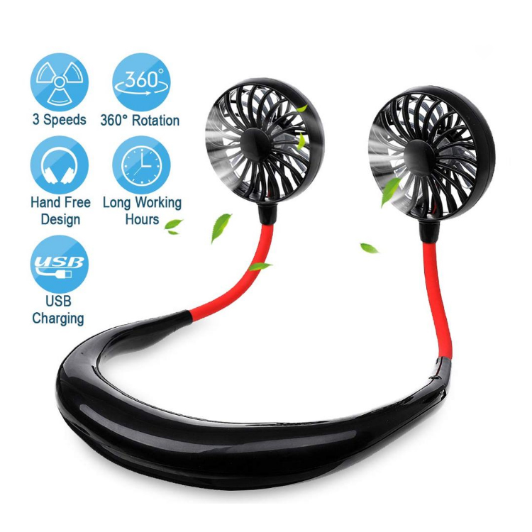 2019 Fashion Hand-free Neck Fan Usb Fan Sport Mini Portable Neckband Fan