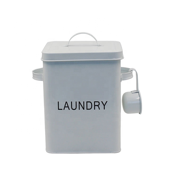Farmhouse Laundry Room Laundry Detergent Powder Storage Tin Box Storage Container Laundry Pods Container Dryer Sheet Soap Holder