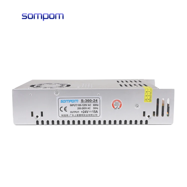 Китайский завод Sompom 24V 15A 360W DC импульсный источник питания