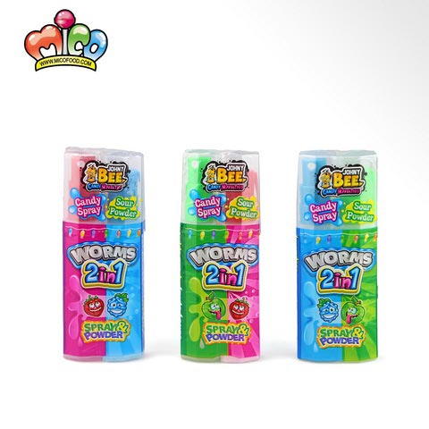 candy novelty 2 in 1 spray candy and sour powder