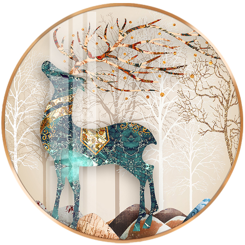 2021 new 5D painting full diamond deer living room crystal handmade diy point tile beaded cross stitch