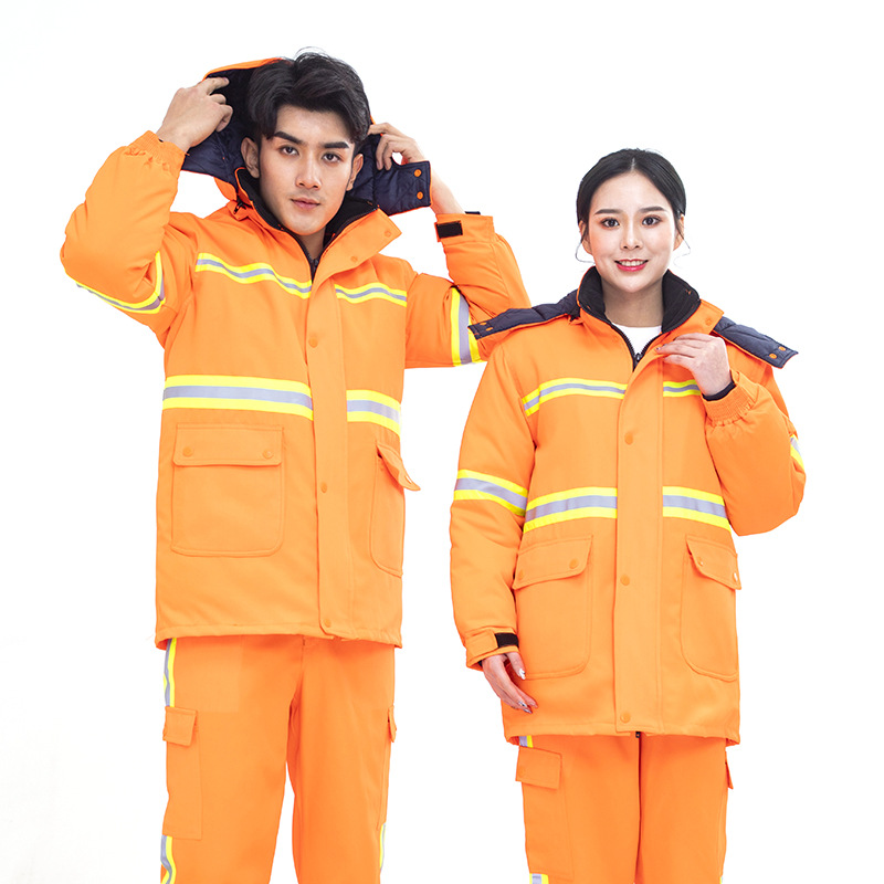 Sidiou Group High Quality Unisex Autumn and Winter Thickened Jackets Anti-static Reflective Uniforms Security Workerwear Custom