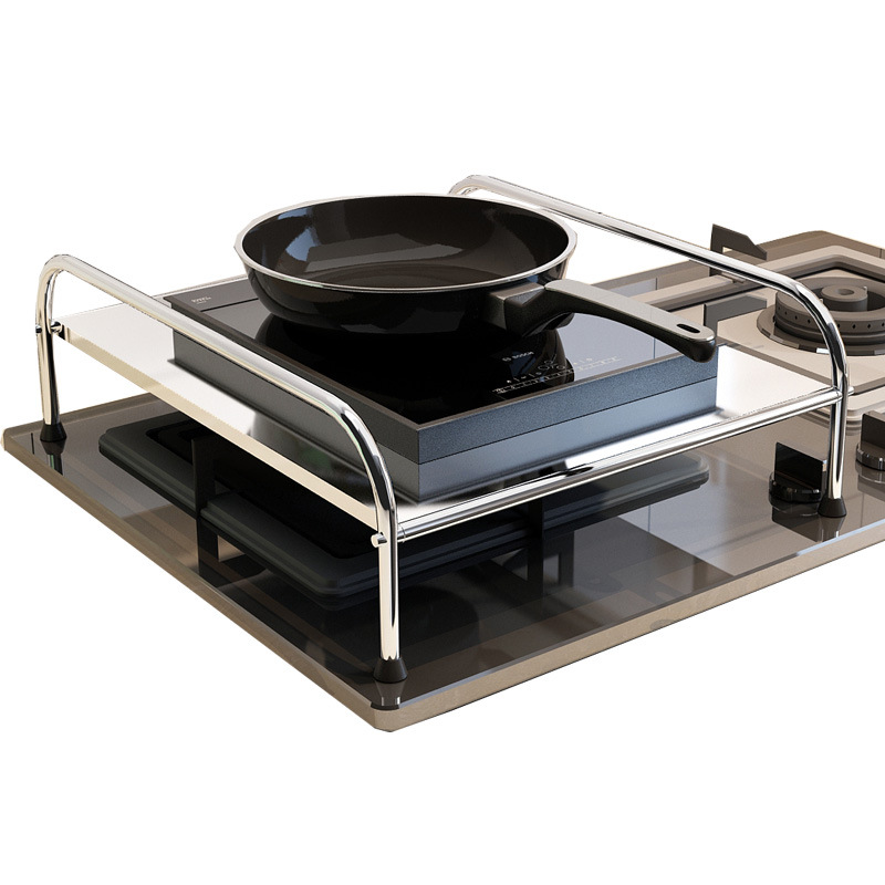 multi purpose kitchen table top plate racks stainless steel shelf storage with handle