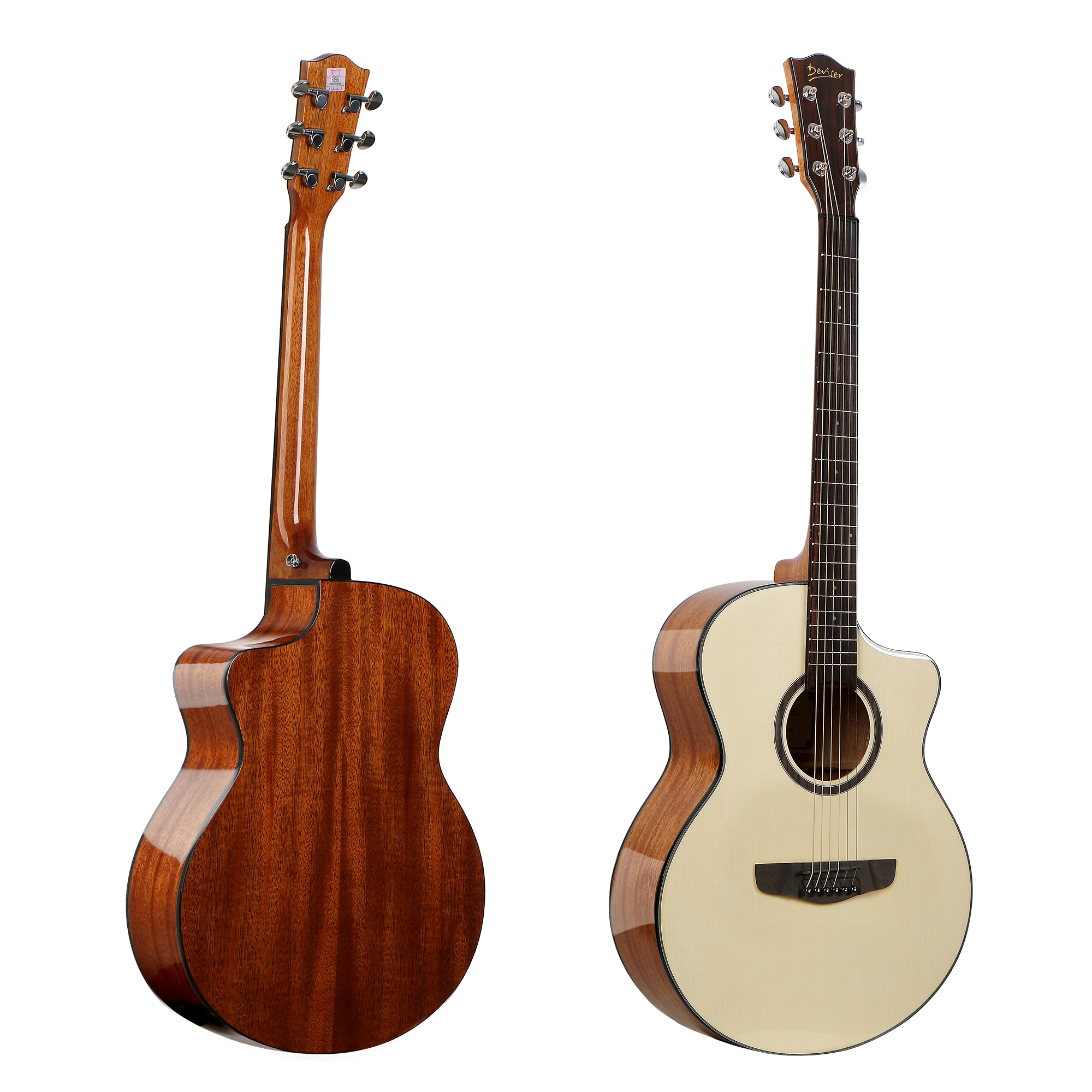 40 inch Deviser acoustic guitar A grade Spruce top mahogany back&Side high gloss wholesale price LK-13-N