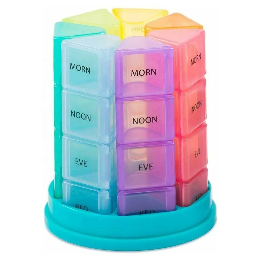 New Portable Weekly 4 Times A Day Pill Box